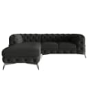 Ecksofa II Grau Microfaser Enza | Grau
