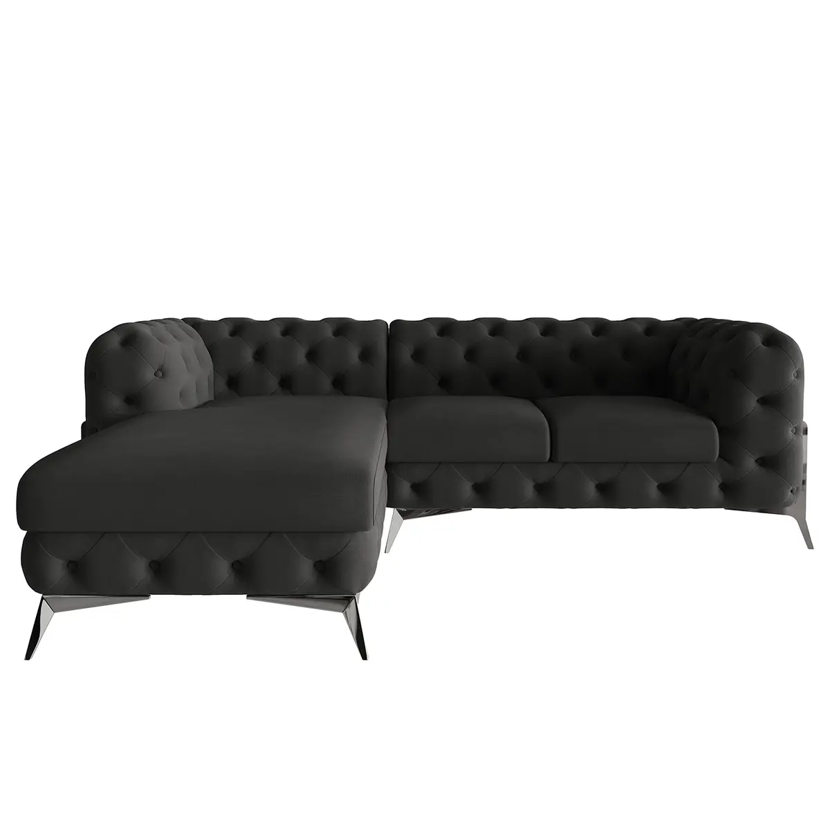 Ecksofa II Grau Microfaser Enza | Grau