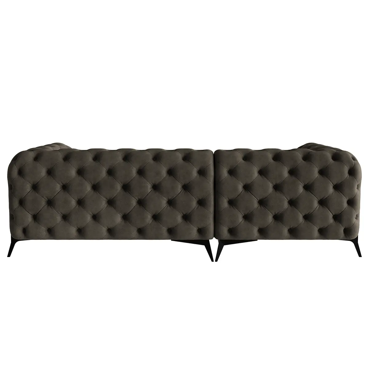 Ecksofa II Grau Microfaser Priya | Grau