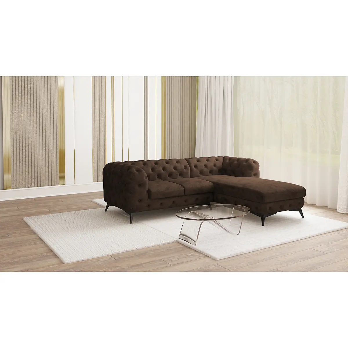 Ecksofa Priya | Braun