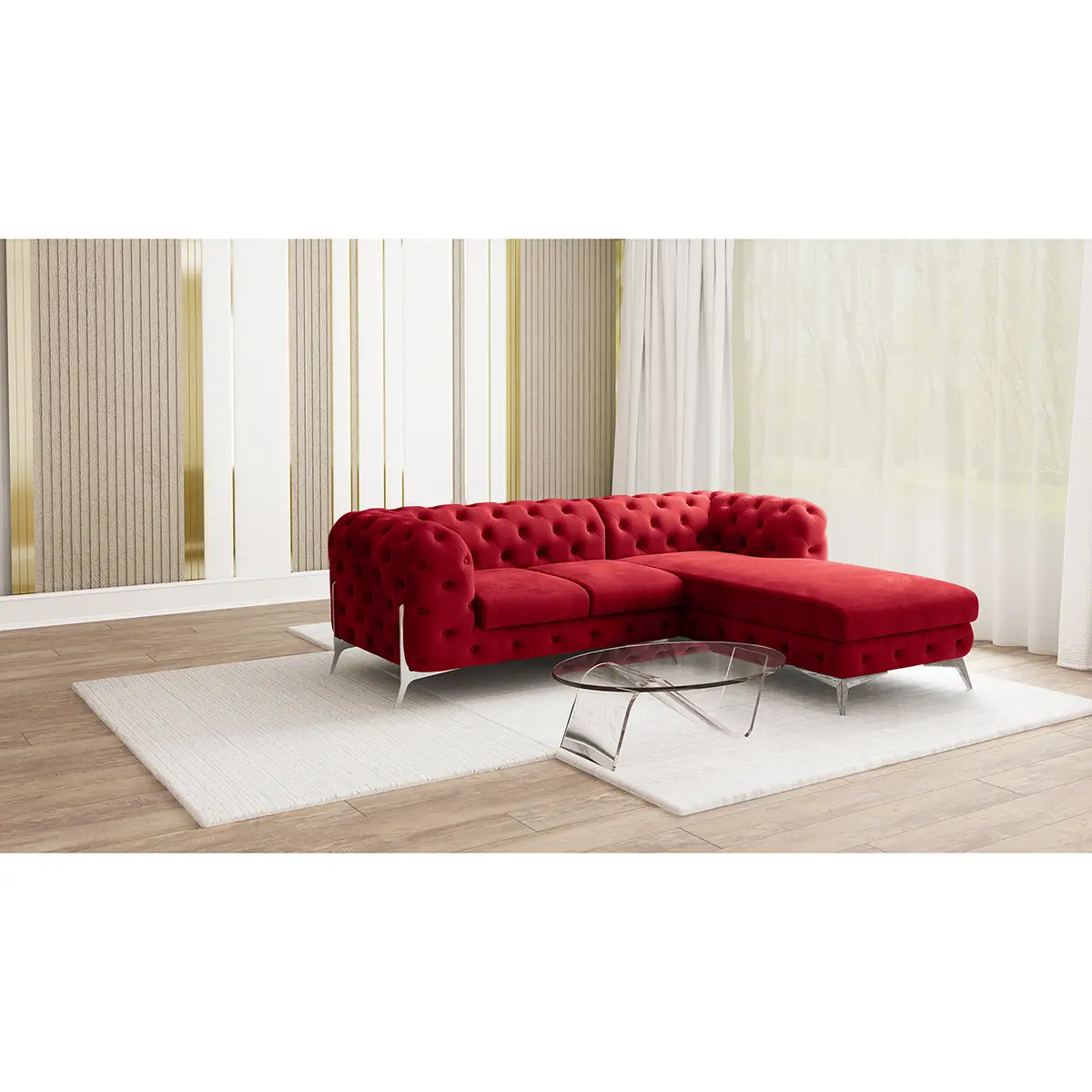 Ecksofa Ravi | Rot