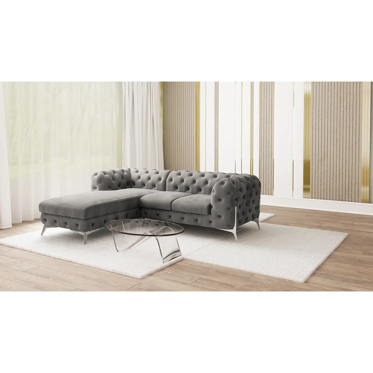 Ecksofa Ravi | Braun