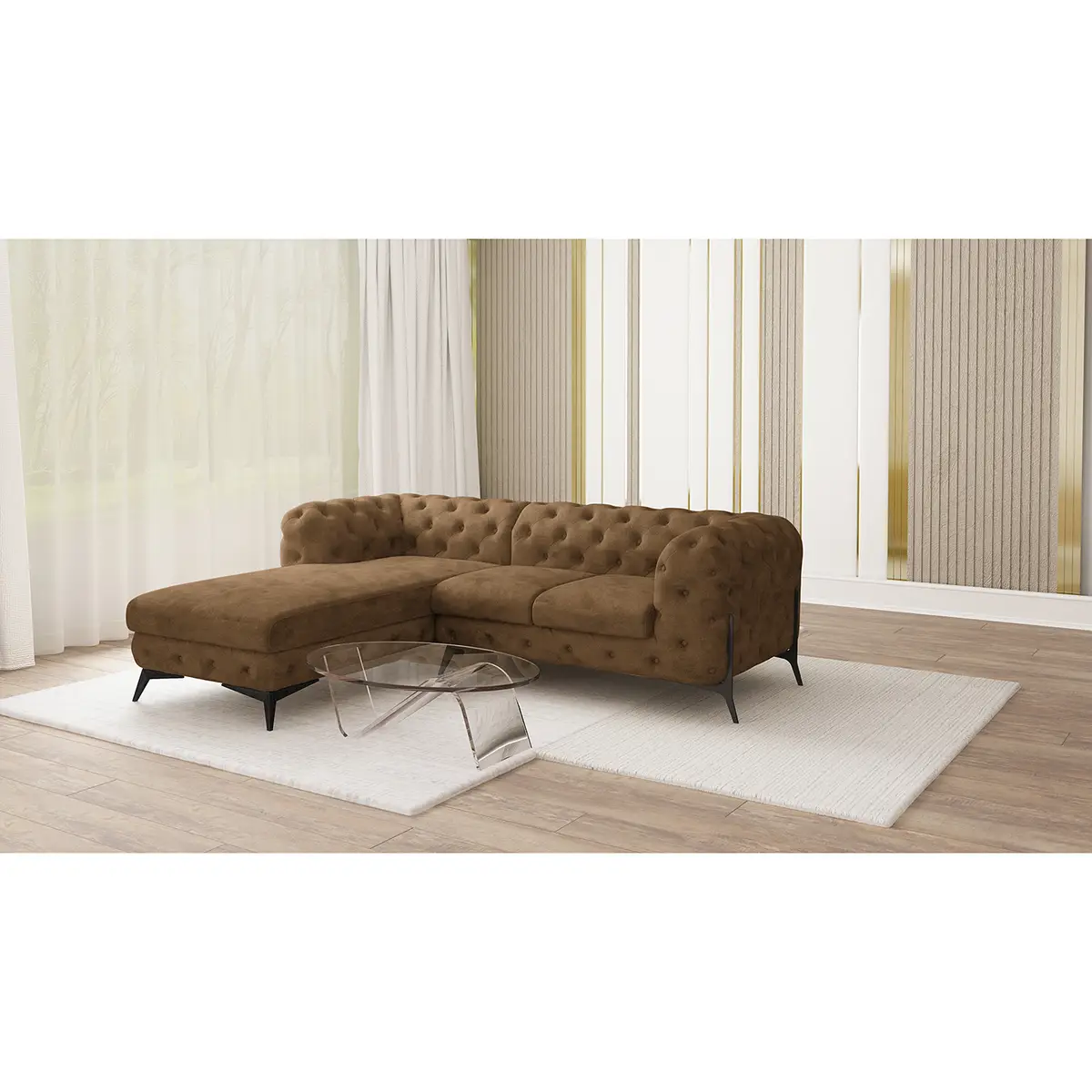 Ecksofa II | Braun