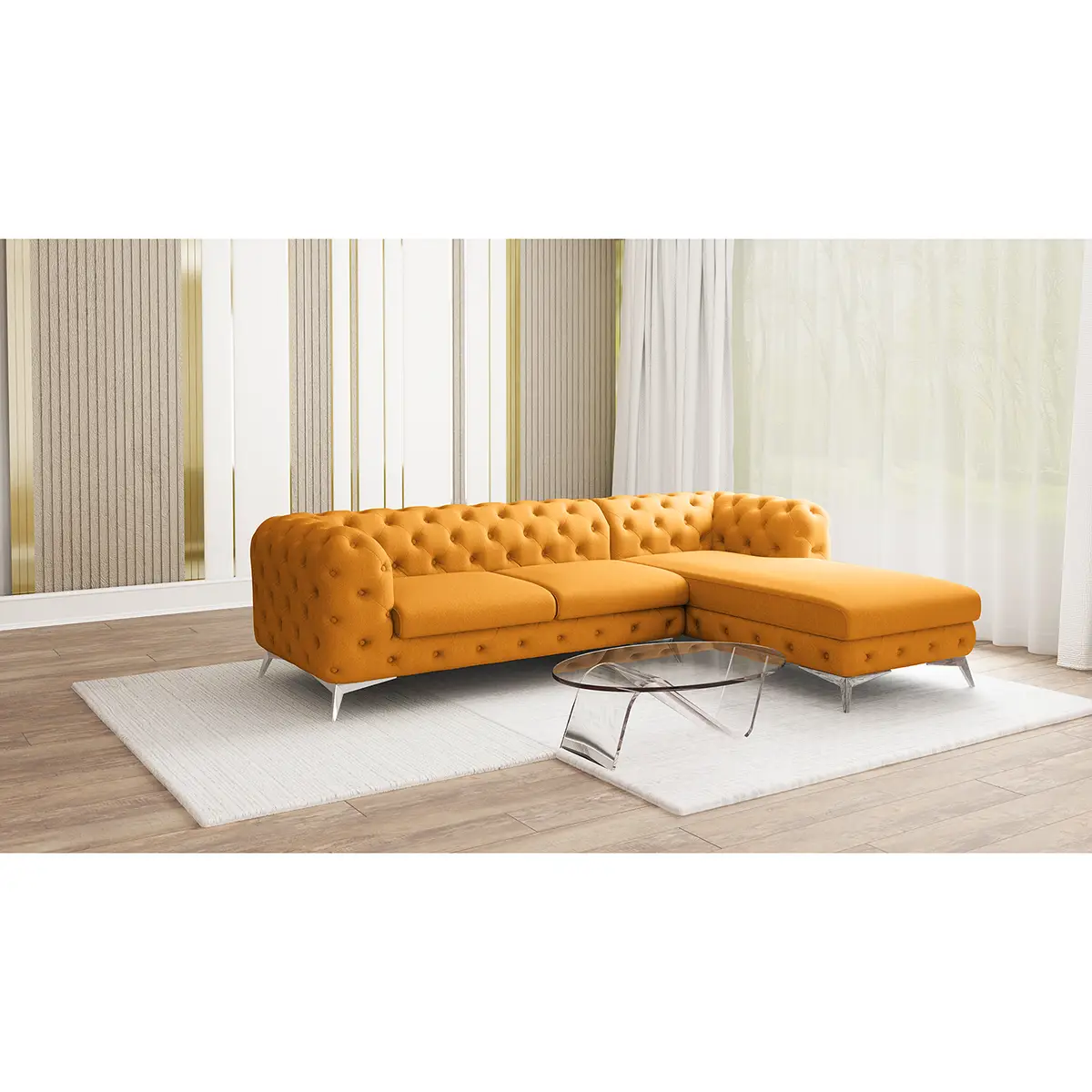 Ecksofa Enza | Gelb