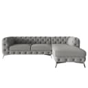 Ecksofa Enza | Grau
