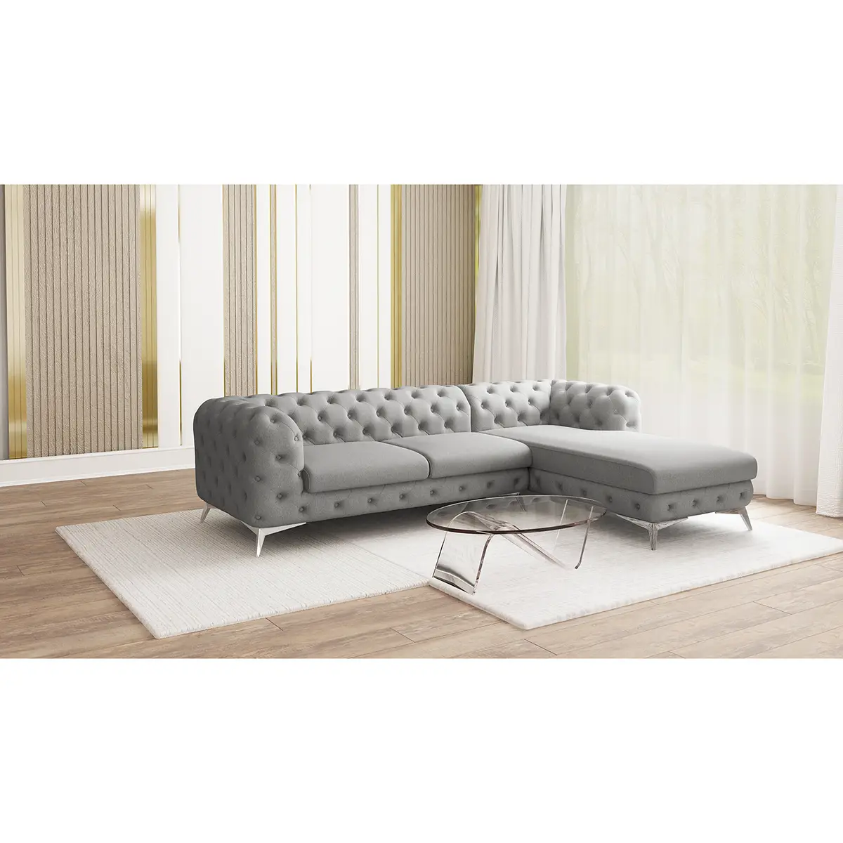 Ecksofa Enza | Grau