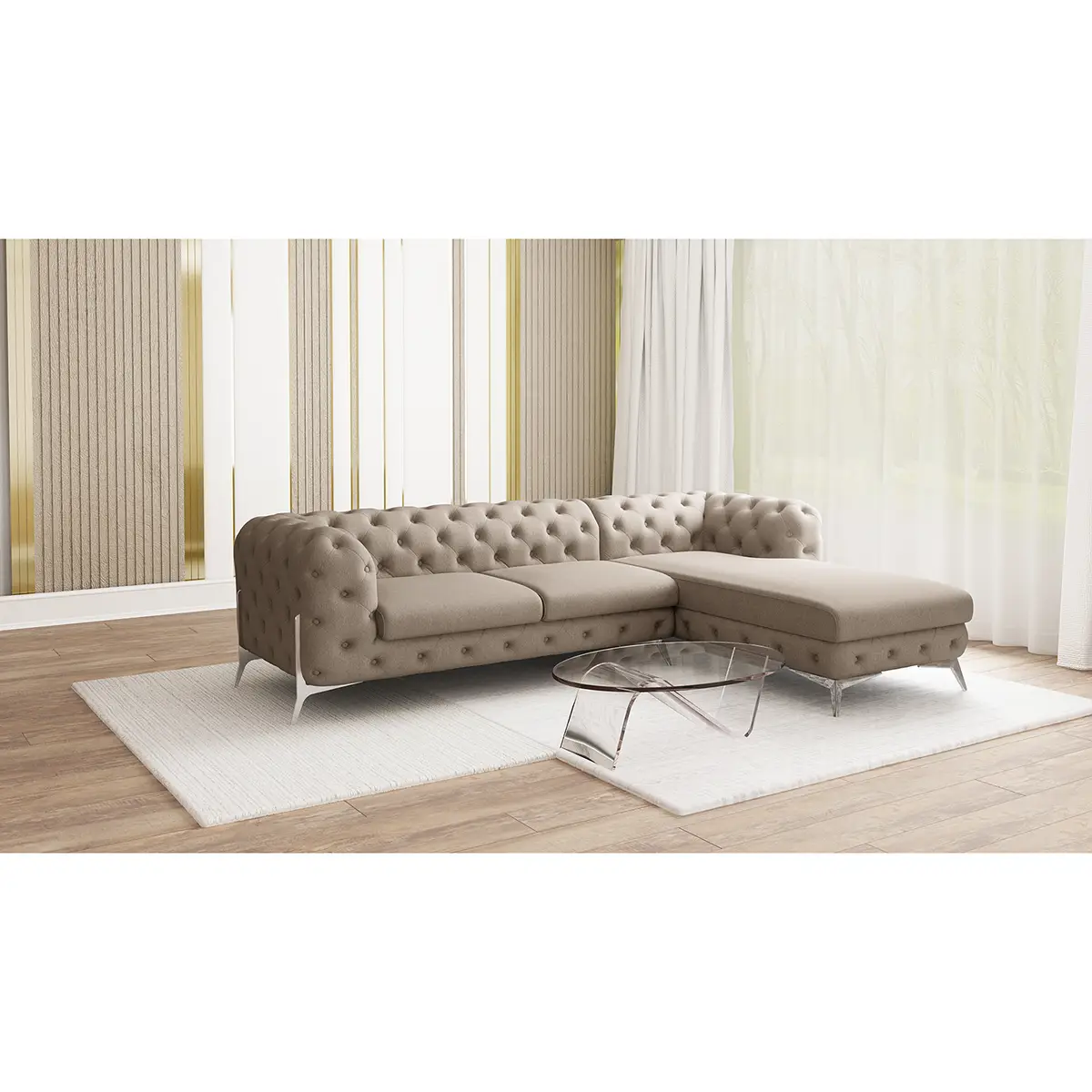 Ecksofa Enza | Braun