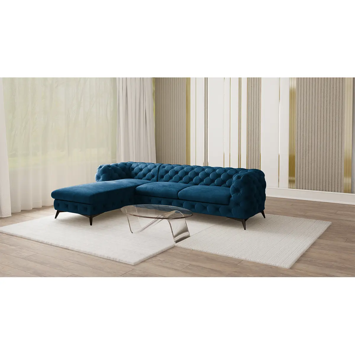 Ecksofa Ravi | Blau