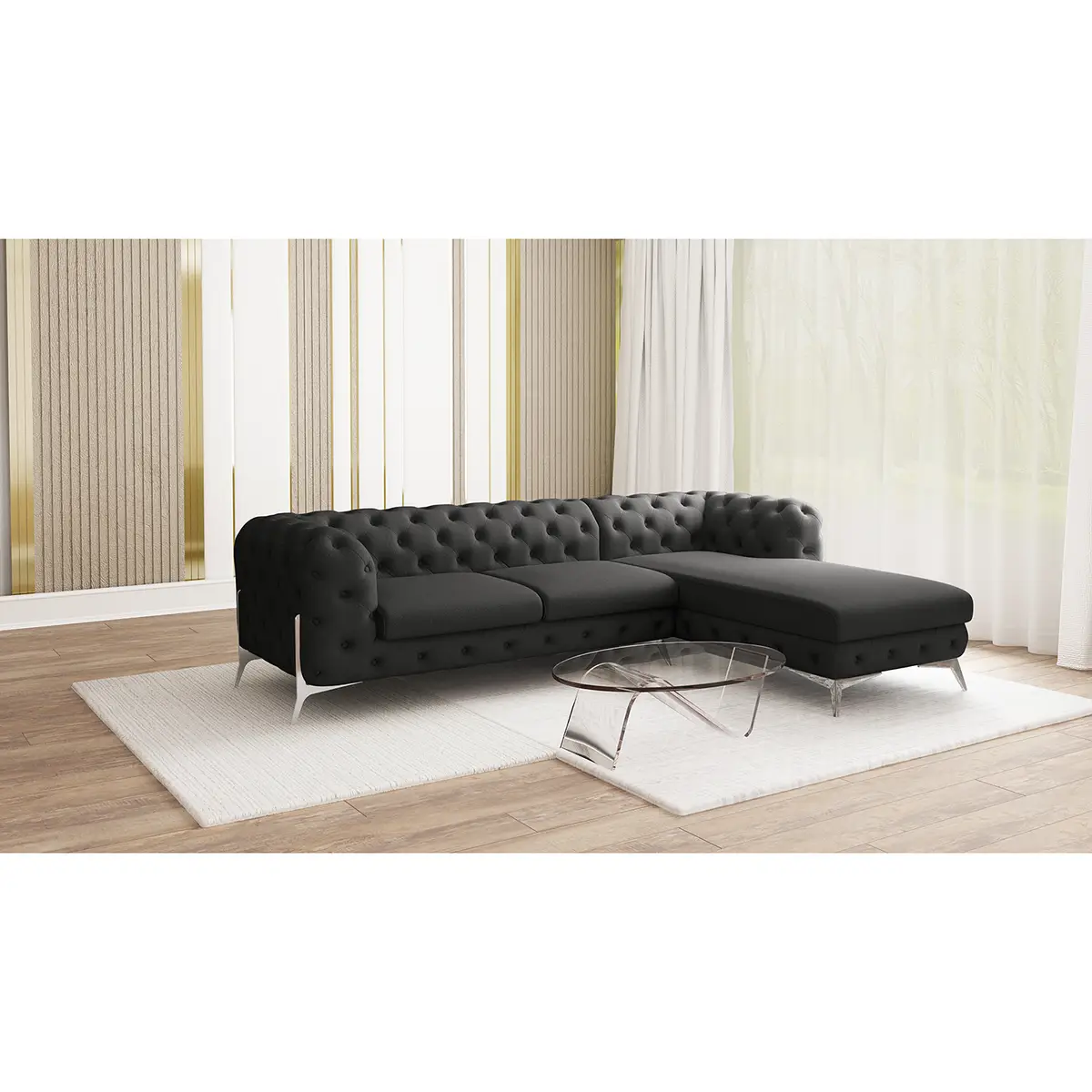 Ecksofa Enza | Grau