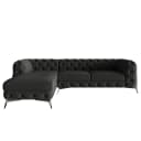 Ecksofa II Grau Microfaser Enza | Grau