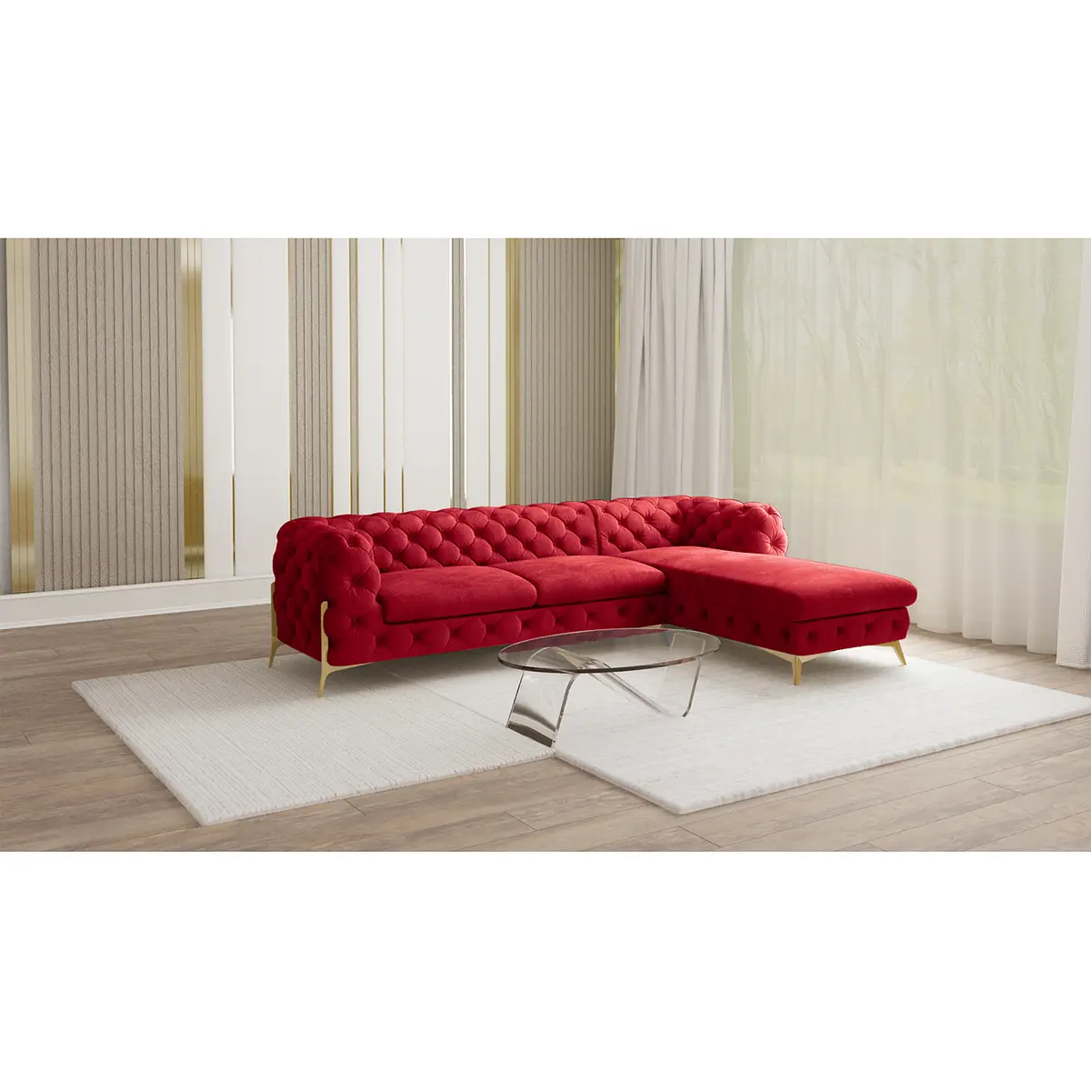 Ecksofa Ravi | Rot