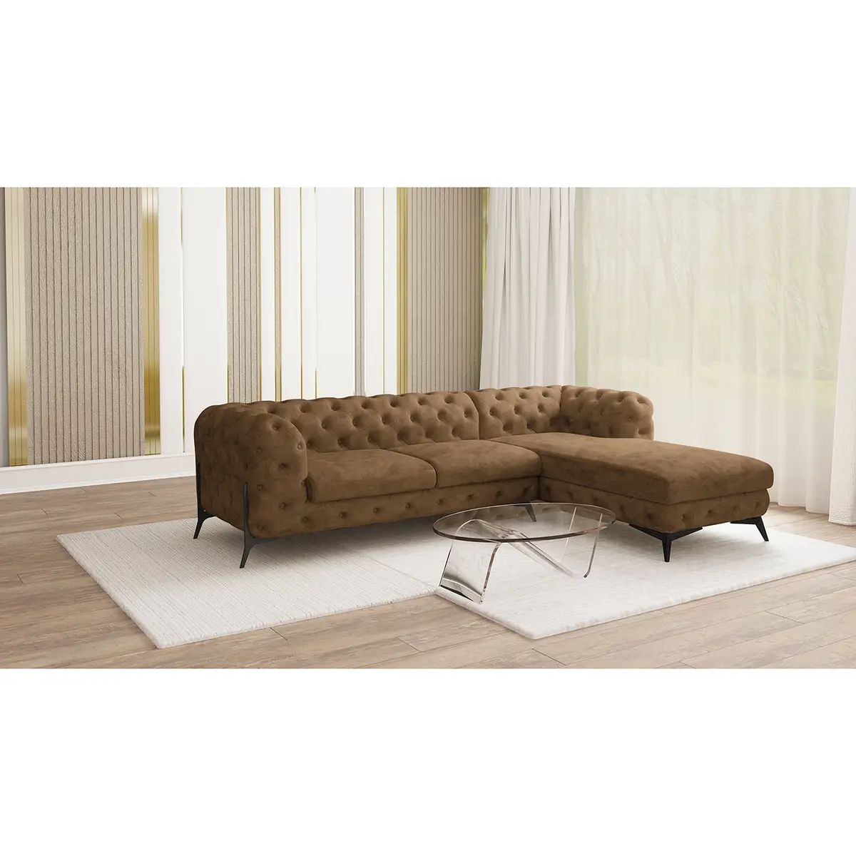 Ecksofa Priya | Braun