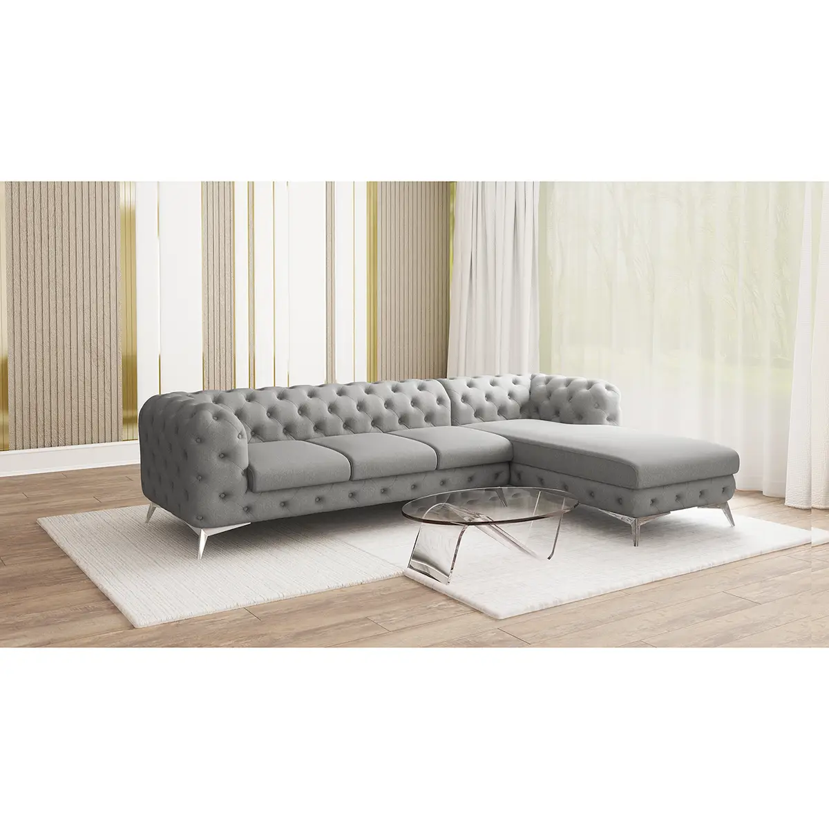 Ecksofa Enza | Grau