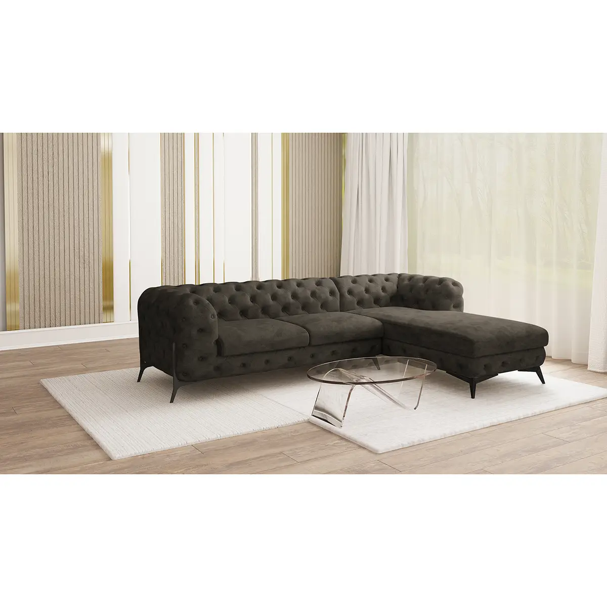 Ecksofa Priya | Grau