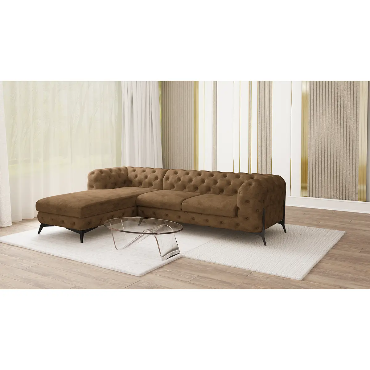 Ecksofa II | Braun