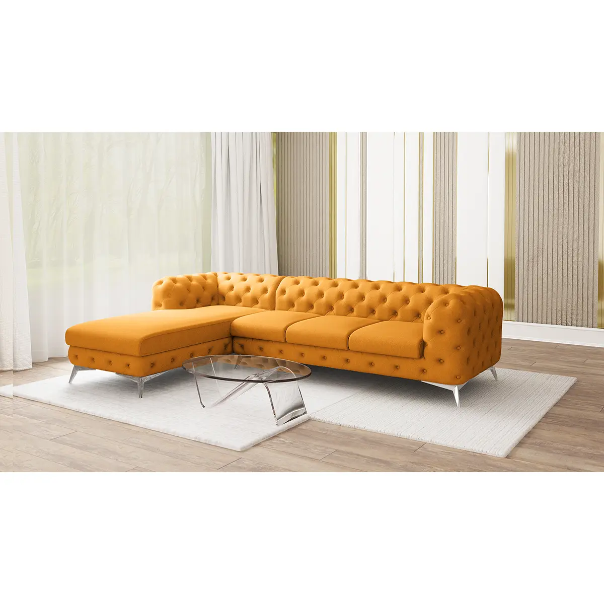 Ecksofa Enza | Gelb