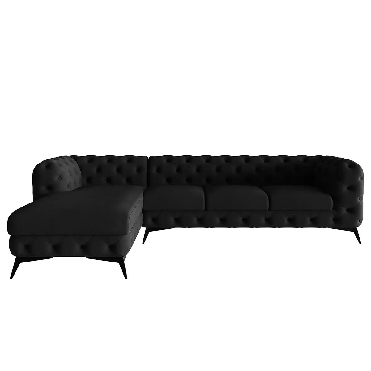Ecksofa Ravi | Schwarz