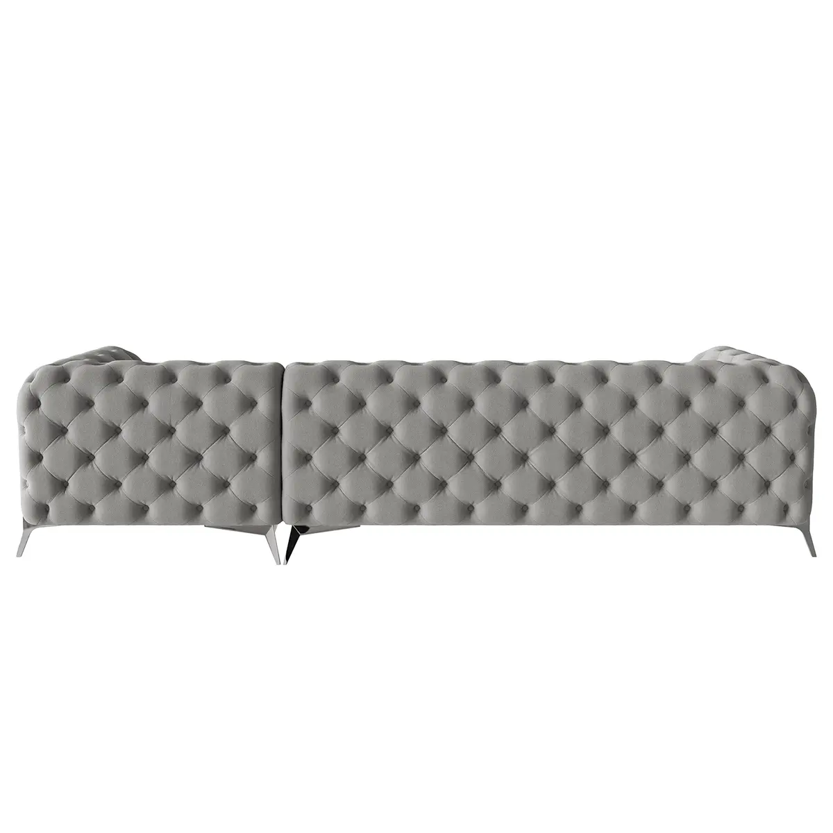 Ecksofa II Grau Microfaser Enza | Grau