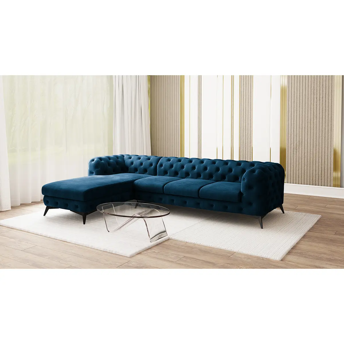 Ecksofa Ravi | Blau