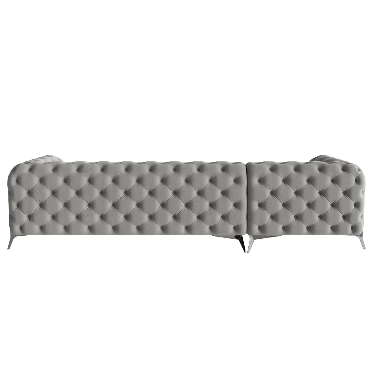 Ecksofa II Grau Microfaser Enza | Grau