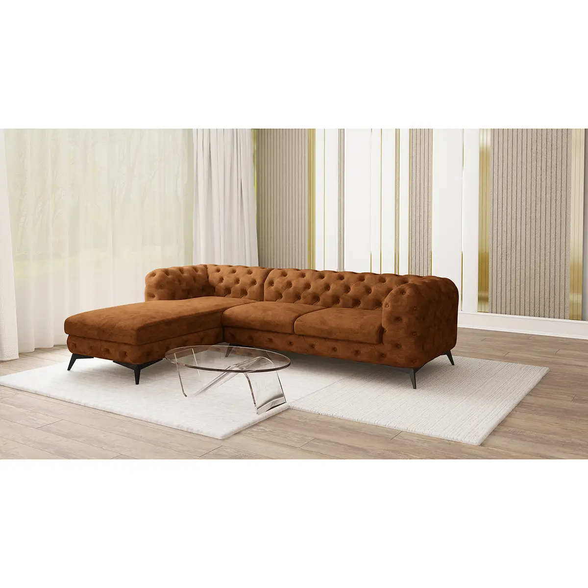 Ecksofa Priya | Braun