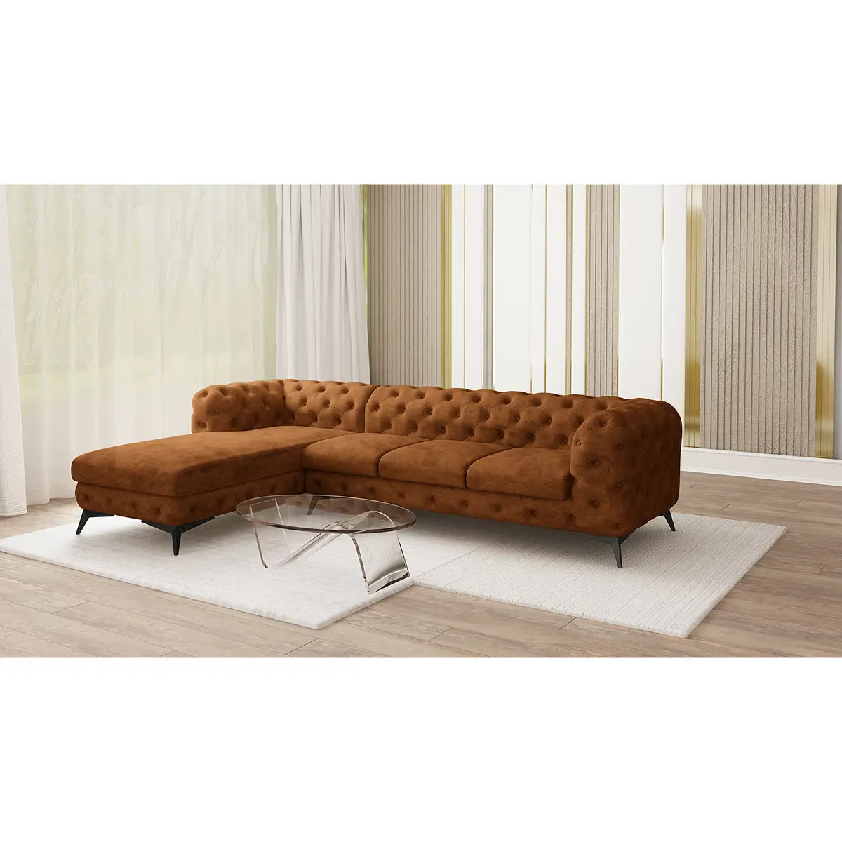 Ecksofa Priya | Braun
