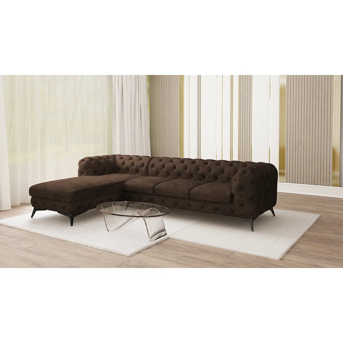 Ecksofa Priya | Braun
