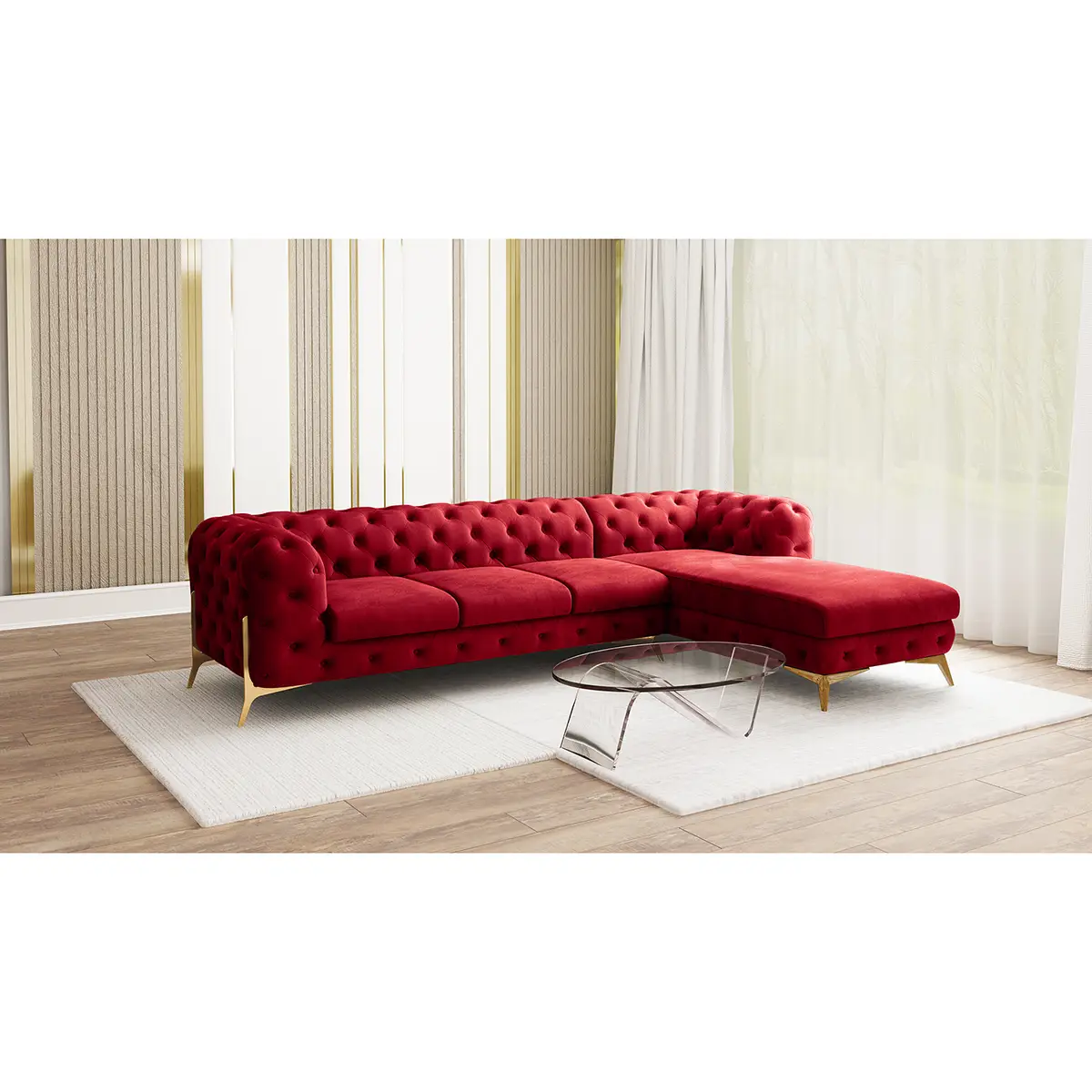 Ecksofa Ravi | Rot