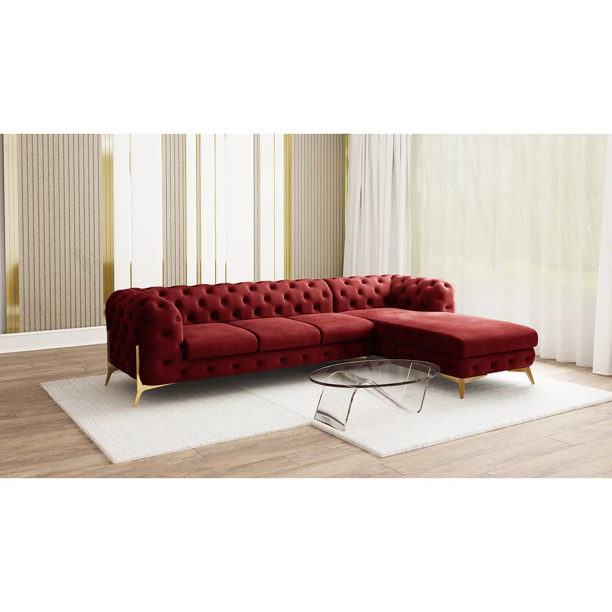 Ecksofa Ravi | Rot