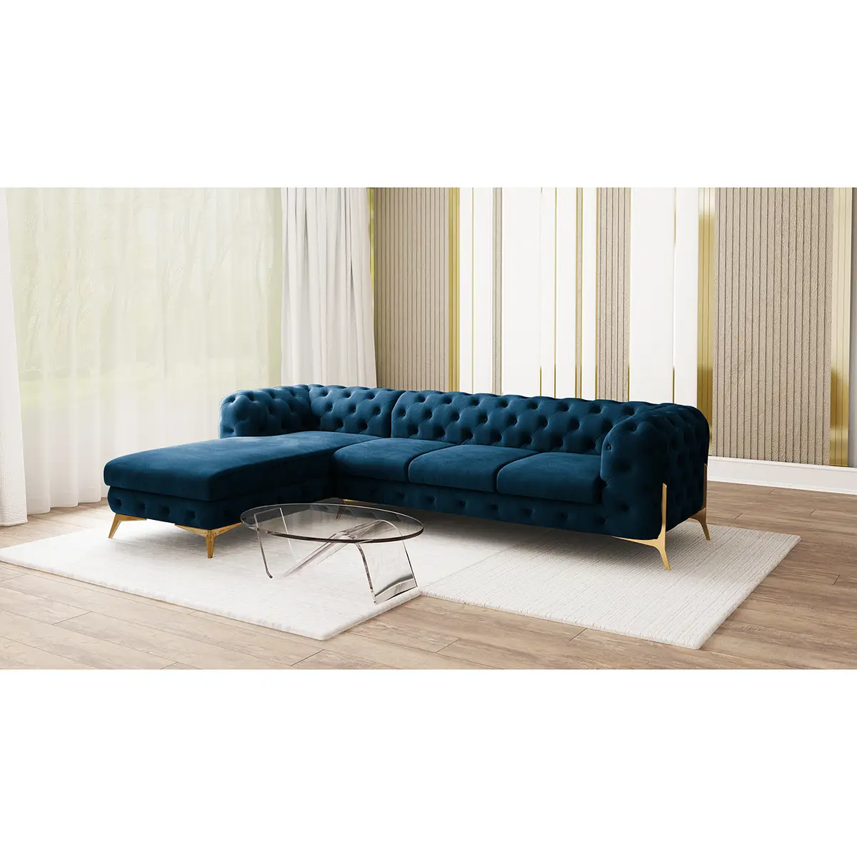 Ecksofa Ravi | Blau