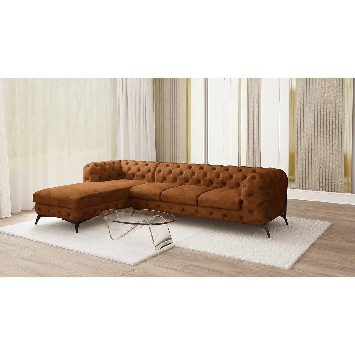 Ecksofa Priya | Braun