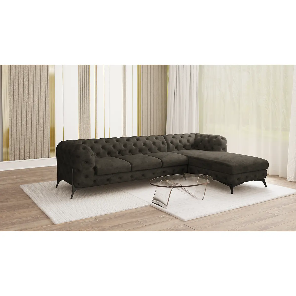 Ecksofa Priya | Grau