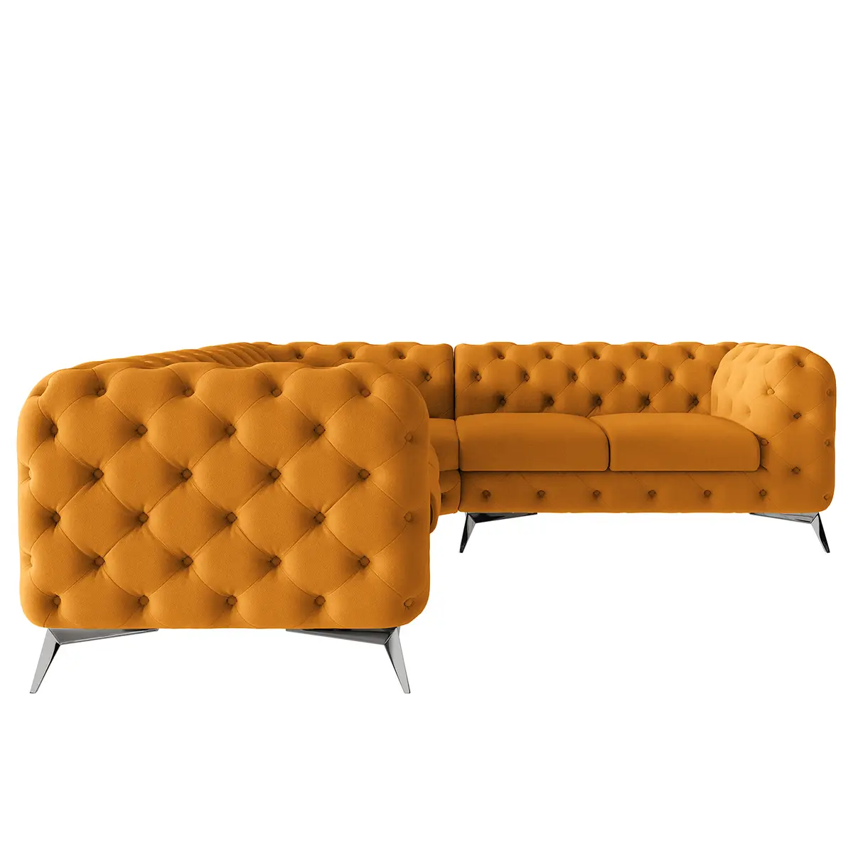 Ecksofa III Gelb Microfaser Enza | Gelb