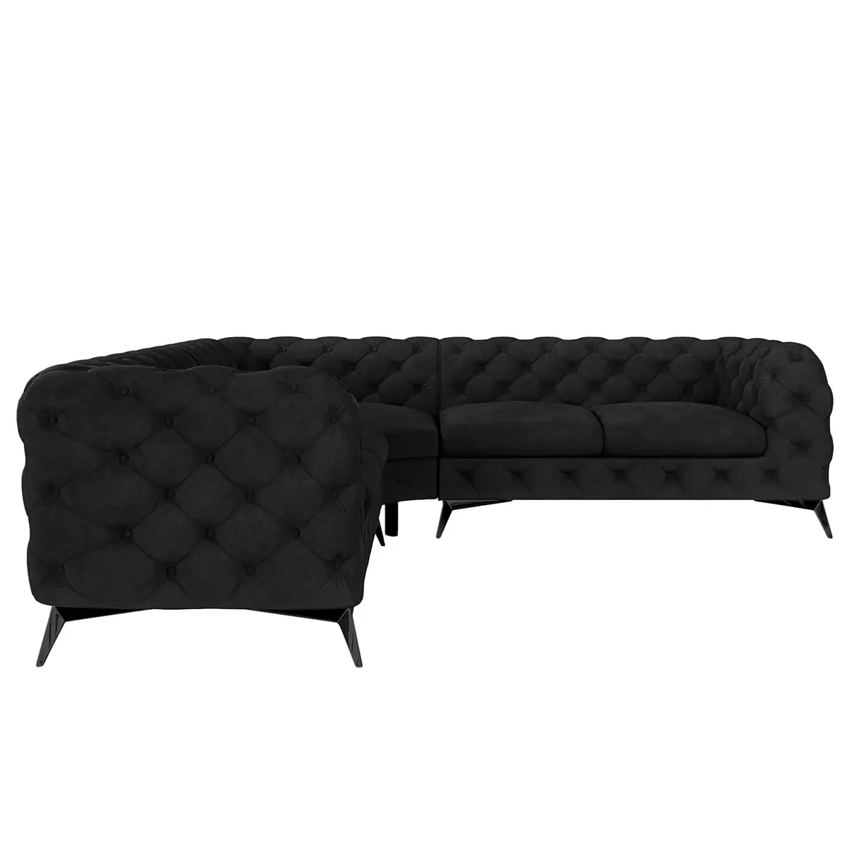 Ecksofa Ravi | Schwarz