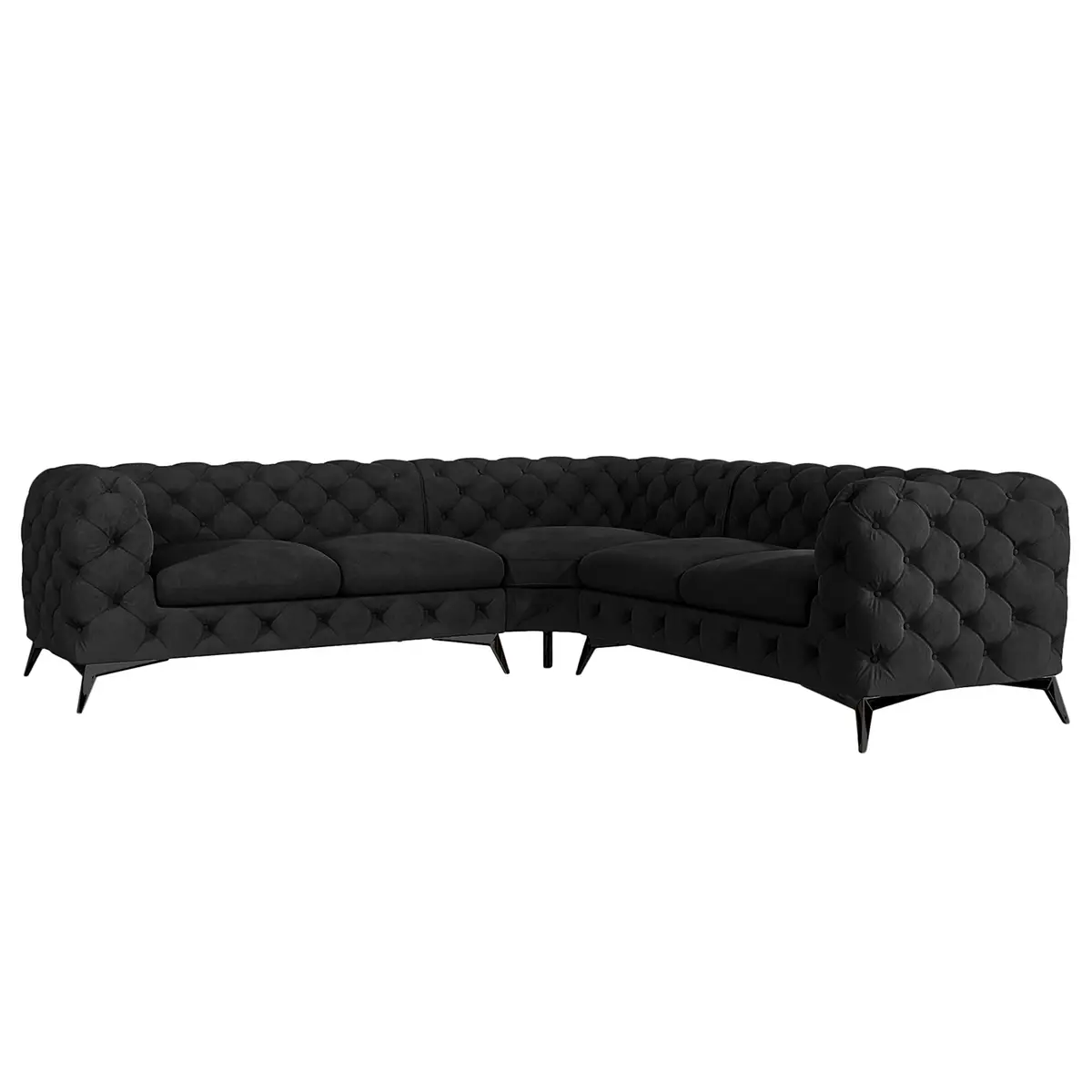 Ecksofa Ravi | Schwarz