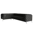 Ecksofa V Grau Microfaser Enza | Grau
