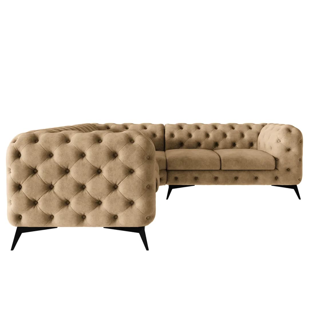 Ecksofa III Beige Microfaser Priya | Beige
