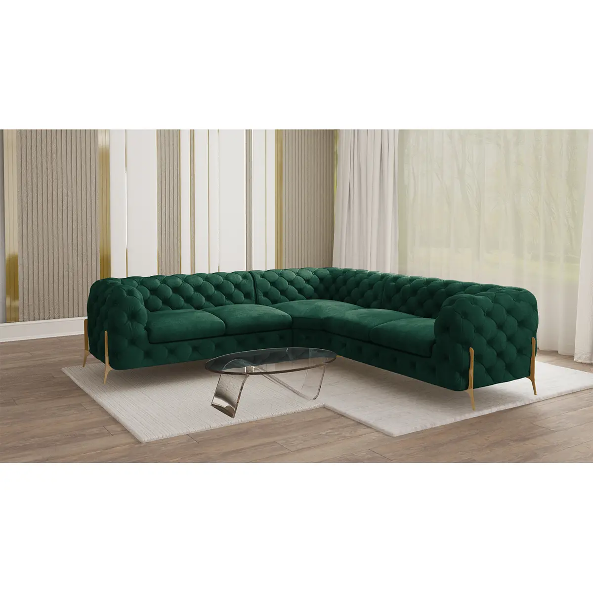 Ecksofa Ravi | Grün