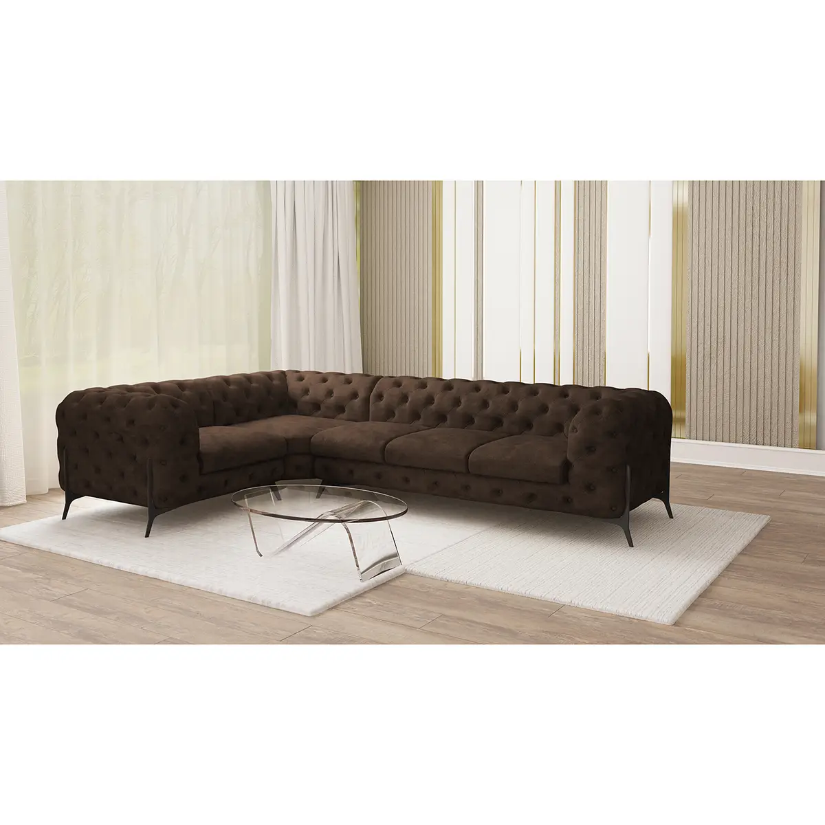 Ecksofa Priya | Braun