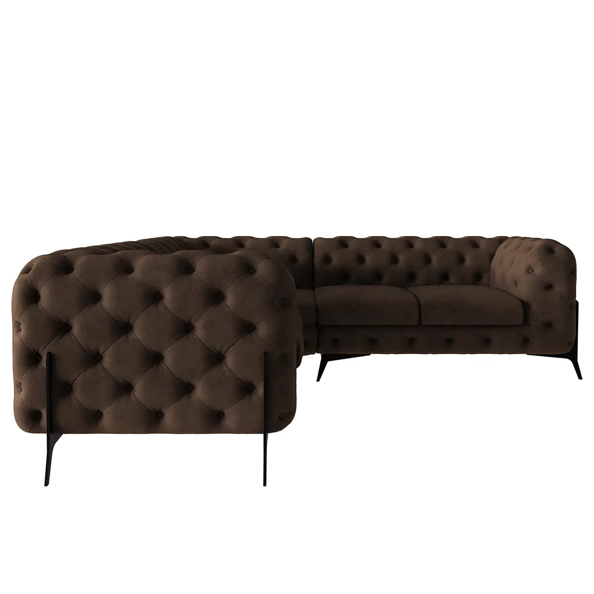 Ecksofa IV Priya | Braun