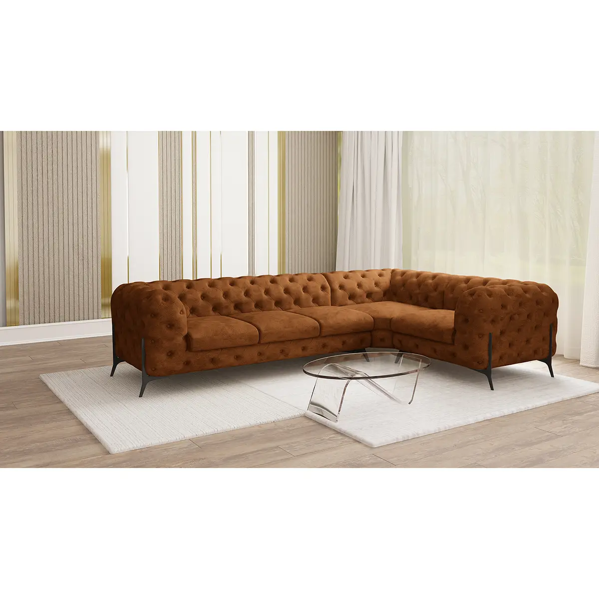 Ecksofa Priya | Braun