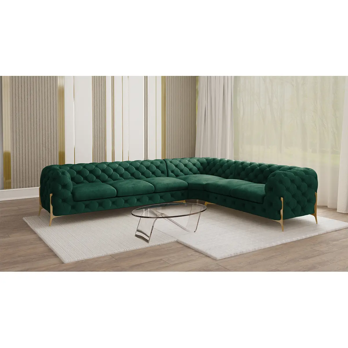 Ecksofa Ravi | Grün