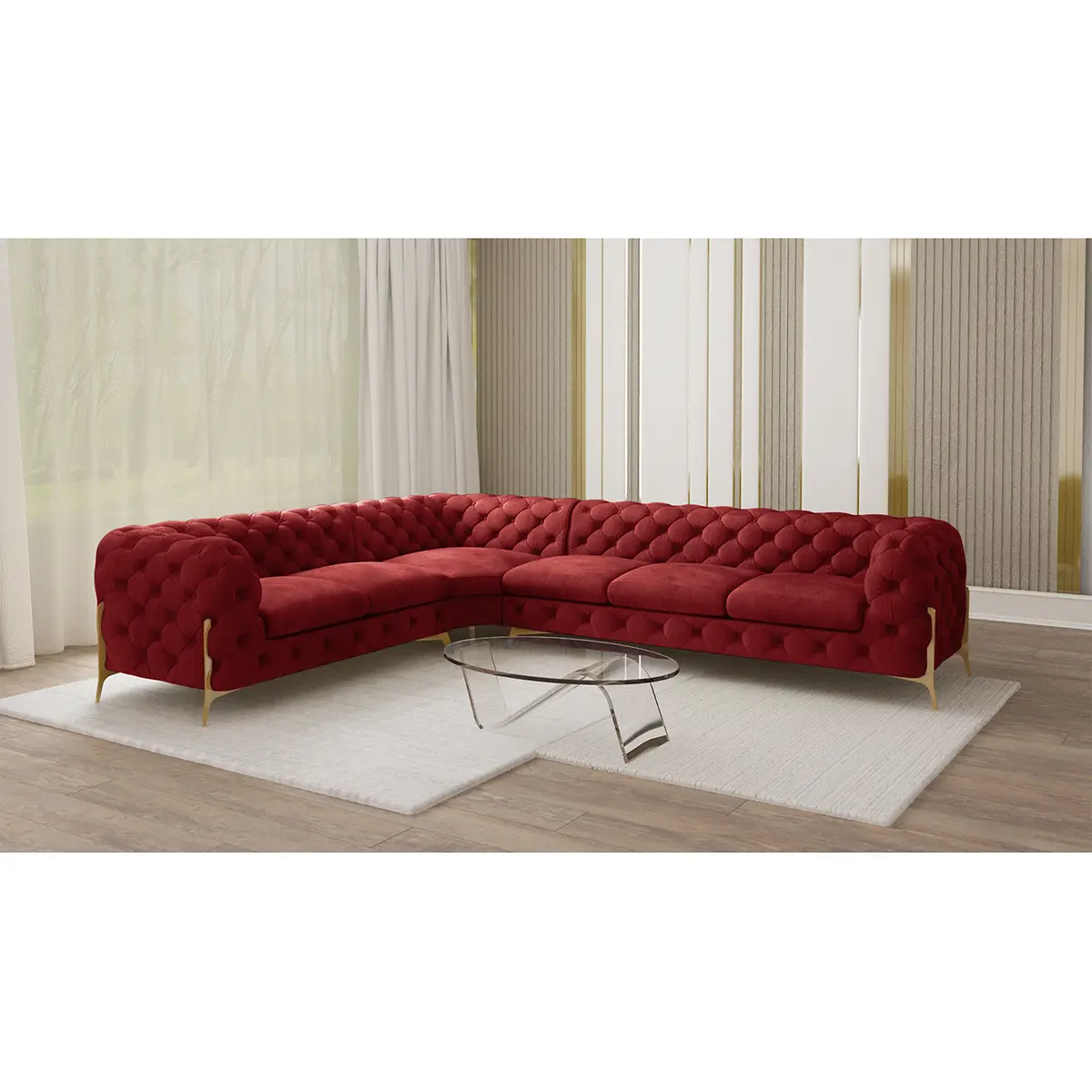 Ecksofa V | Rot