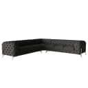 Ecksofa IV Grau Microfaser Enza 323 x 323cm Gleichschenklig