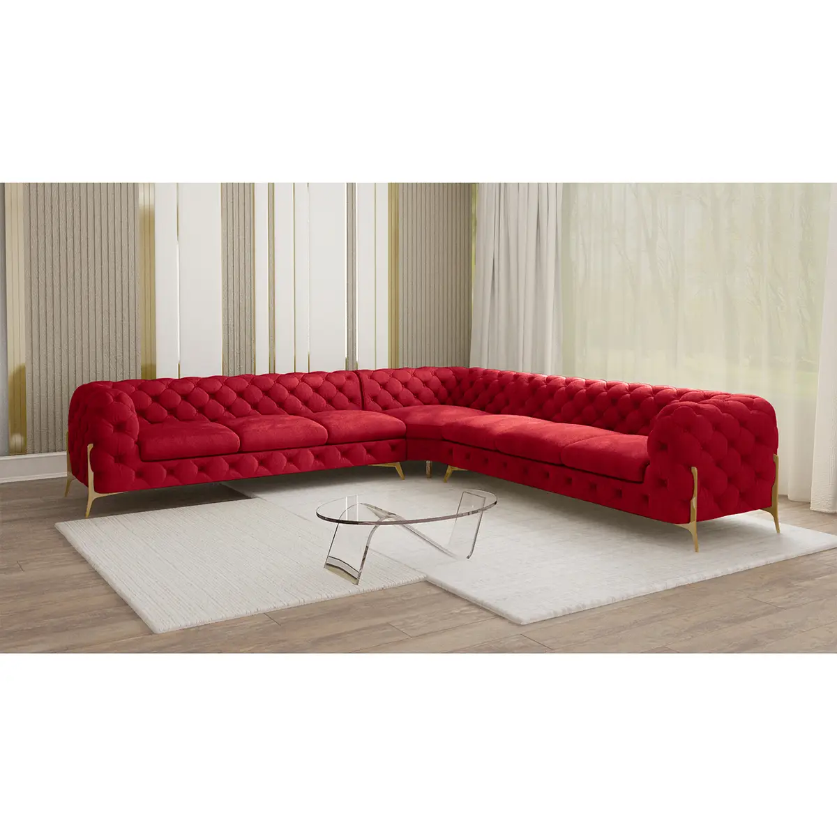 Ecksofa Ravi | Rot