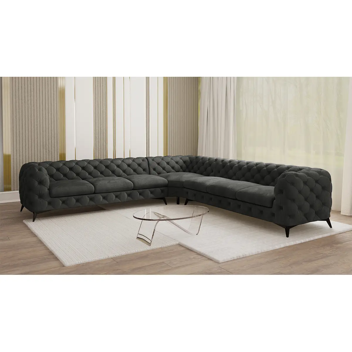 Ecksofa Ravi | Grau