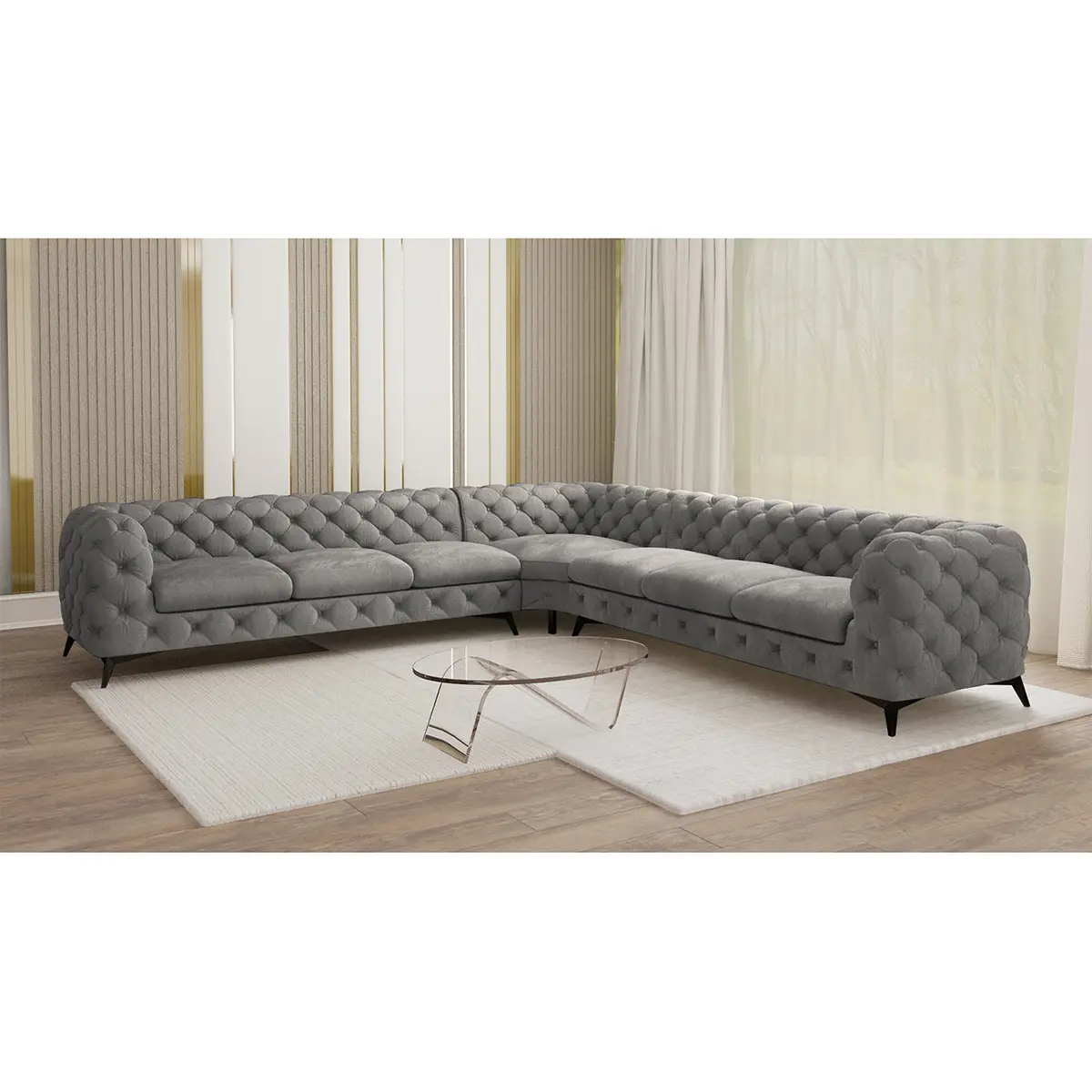Ecksofa III Ravi | Braun