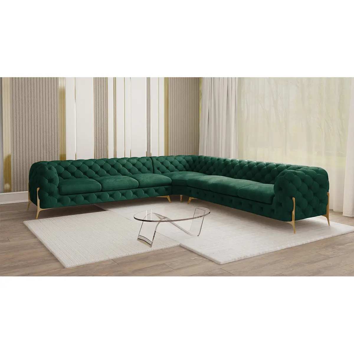 Ecksofa Ravi | Grün