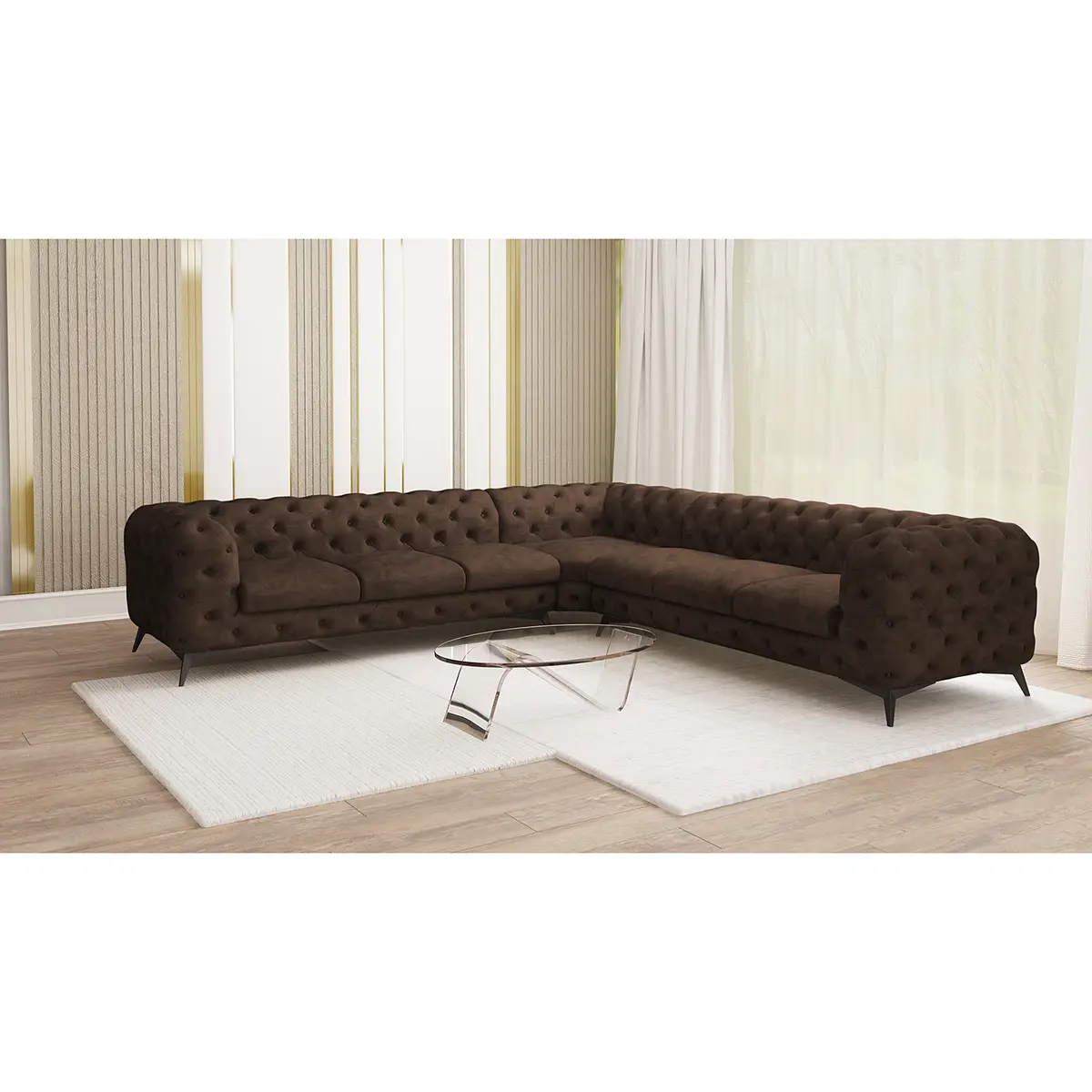 Ecksofa Priya | Braun