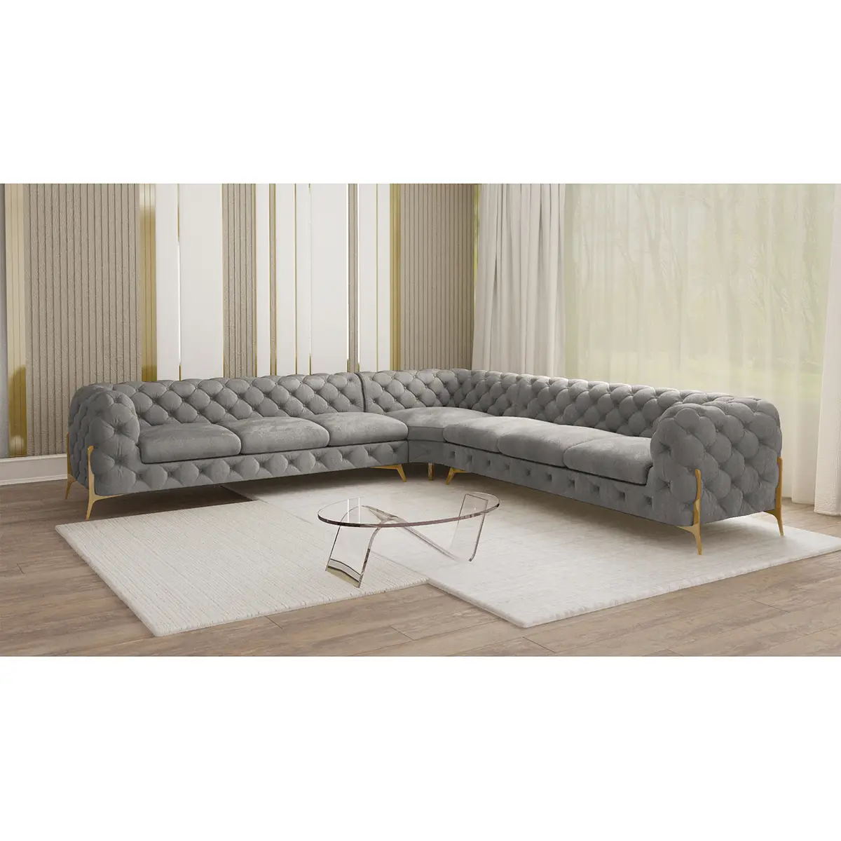 Ecksofa Ravi | Braun